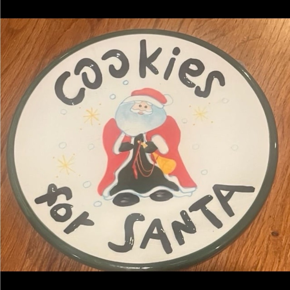 Cookies for Santa - 8-1/2 inch vintage plate